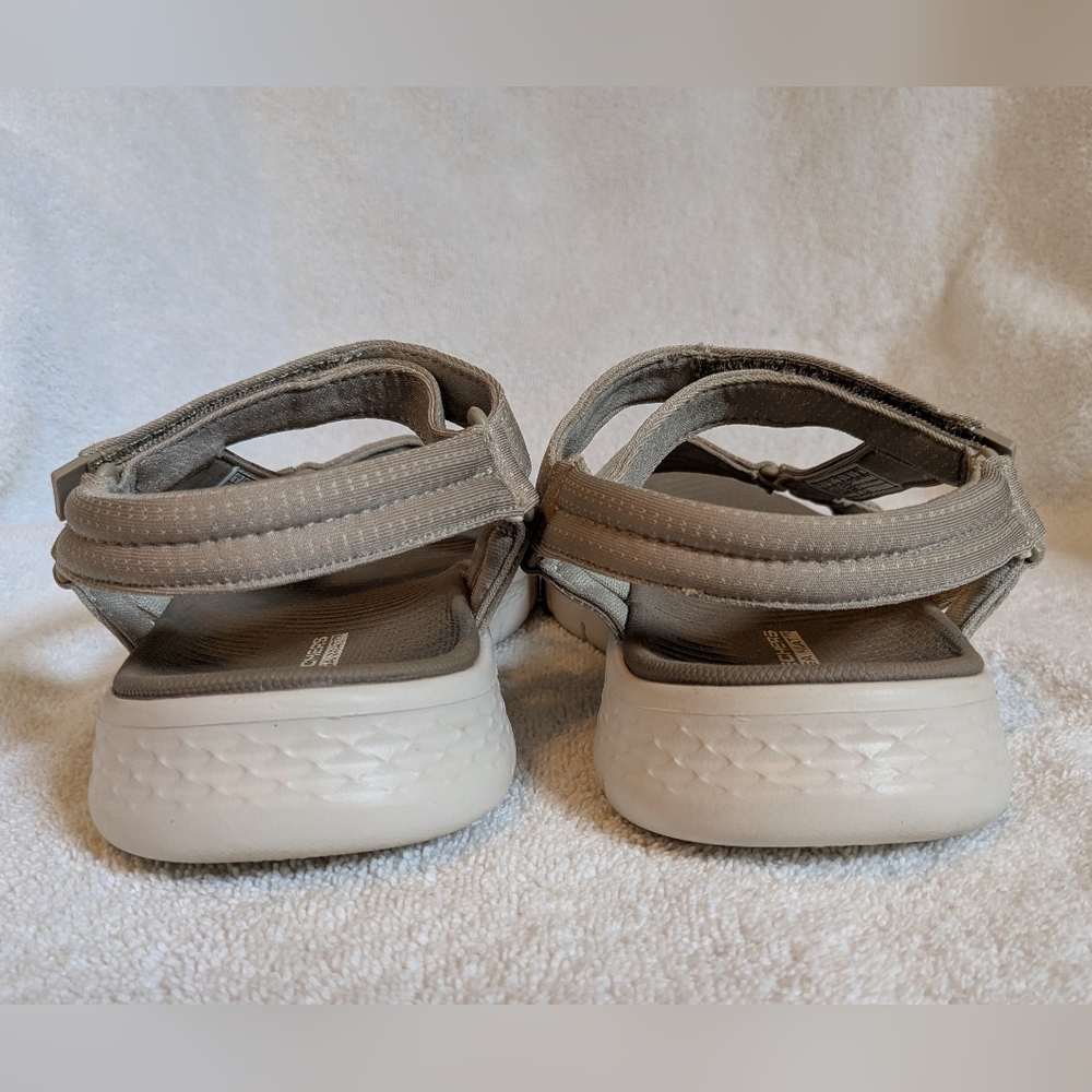 Skechers Go Walk Flex Sublime Sandal Vegan Taupe Tan 6 - Picture 6 of 11